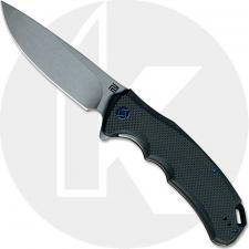 Artisan Tradition Knife 1702P-BK Stonewash D2 Drop Point Black G10 Liner Lock Flipper Folder