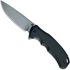 Artisan Tradition Knife 1702P-BK Stonewash D2 Drop Point Black G10 Liner Lock Flipper Folder