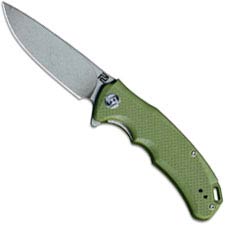 Artisan Tradition Knife 1702PS-GNF Small Stonewash D2 Drop Point Green G10 Liner Lock Flipper Folder