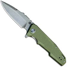 Artisan Predator Knife 1706PS-GNF Small Stonewash D2 Drop Point Green G10 Liner Lock Flipper Folder