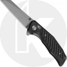 Artisan Falcon Knife 1809P-BCF D2 Reverse Tanto Black Aluminum with Carbon Fiber Liner Lock Flipper Folder