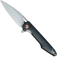 Artisan Archaeo Knife 1821P-BKC Stonewash D2 Drop Point Blade Black G10 Liner Lock Flipper Folder