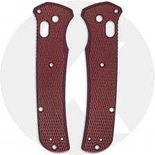 AWT Benchmade Bailout Scales - Checker Milling - Exclusive Oxblood Anodized
