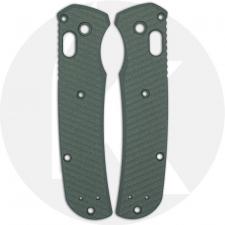 AWT Benchmade Bugout Custom Aluminum Scales - Archon Series - Charcoal Green - Cerakote - USA Made