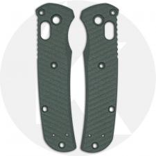 AWT Benchmade Mini Bugout Custom Aluminum Scales - Archon Series - Charcoal Green - Cerakote - USA Made