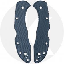AWT Spyderco Delica Custom Aluminum Scales - Aggressive Agent Series - Exclusive Midnight Blue Type III Hard Coat