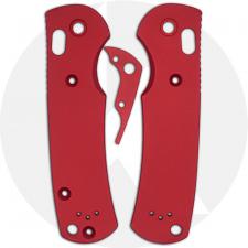 AWT Custom Aluminum Scales for Benchmade Griptilian Knife - Weathered Red - USA Made