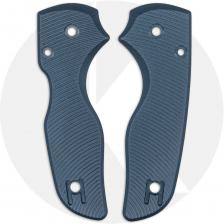 AWT Spyderco Lil Native Custom Aluminum Scales - Aggressive Agent Series - Exclusive Midnight Blue Type III Hardcoat