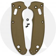 AWT Custom Aluminum Scales for Spyderco Manix 2 Knife - Agent Series - Linerless - FDE Anodized - USA Made