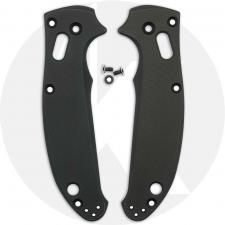 AWT Custom Aluminum Scales for Spyderco Manix 2 Knife - Agent Series - Linerless - Black Anodized - USA Made