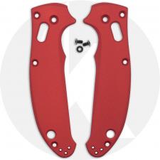 AWT Custom Aluminum Scales for Spyderco Manix 2 Knife - Agent Series - Linerless - Weathered Red Anodized - USA Made