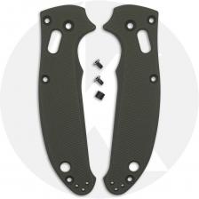 AWT Spyderco Manix 2 Scales - Aggressive Agent Series - Linerless - KP Exclusive Panzer Green Cerakote - USA Made