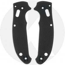 AWT Aluminum Scales for Spyderco Manix 2 Lightweight Knife - Aggressive Agent - Linerless - Black Type III Hard Coat