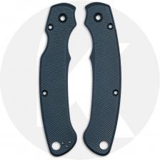 AWT Spyderco Military 2 Scales - Aggressive Agent Series - Clip Side Liner Delete - Exclusive Midnight Blue Type III Hard Coat