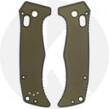 AWT Custom Aluminum Scales - Benchmade Mini Adamas - Type III Hard Coat - Smooth OD Green - USA Made
