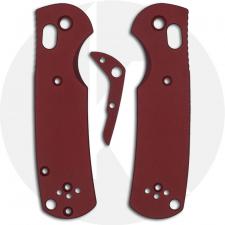 AWT Custom Aluminum Scales for Benchmade Mini Griptilian Knife - Brick Red - USA Made