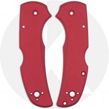 AWT Spyderco Native 5 Lightweight Scales - Aggressive Agent - Weathered Red Anodized - USA Made