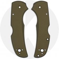 AWT Spyderco Native 5 Lightweight Scales - Aggressive Agent - OD Green Anodized - USA Made