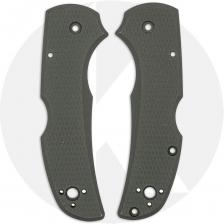 AWT Spyderco Native 5 Lightweight Scales - Checker Milling - KP Exclusive Panzer Green Cerakote