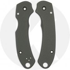 AWT Spyderco Para 3 Custom Aluminum Scales - SKINNY Aggressive Agent Series - Clip Side Liner Delete - Cerakote - Panzer Green K
