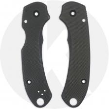 AWT Spyderco Para 3 Custom Aluminum Scales - SKINNY Aggressive Agent - Clip Side Liner Delete - Black Anodized