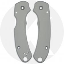 AWT Spyderco Para 3 Custom Aluminum Scales - SKINNY Agent Series - Clip Side Liner Delete - Sniper Grey Anodized