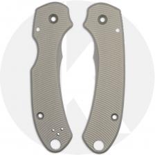AWT Spyderco Para 3 Custom Aluminum Scales - SKINNY Aggressive Agent - Clip Side Liner Delete - Sniper Grey Anodized