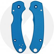 AWT Spyderco Para 3 Custom Aluminum Scales - SKINNY Aggressive Agent - Clip Side Liner Delete - Cobalt Blue Anodized