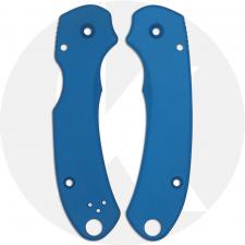 AWT Spyderco Para 3 Custom Aluminum Scales - SKINNY Agent Series - Clip Side Liner Delete - Cobalt Blue Anodized