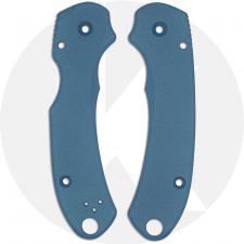 AWT Spyderco Para 3 Custom Aluminum Scales - SKINNY Agent Series - Clip Side Liner Delete - Cerakote - Blue Titanium
