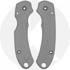 AWT Spyderco Para 3 Custom Aluminum Scales - SKINNY Agent Series - Clip Side Liner Delete - Cerakote - Gun Metal Grey