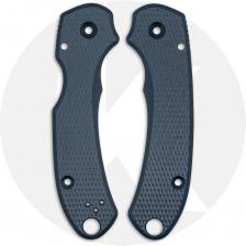 AWT Agent Spyderco Para 3 Skinny Scales - Checker Milling - Exclusive Midnight Blue Type III Hard Coat