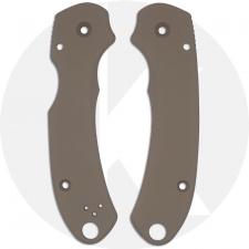 AWT Spyderco Para 3 Custom Aluminum Scales - SKINNY Agent Series - Clip Side Liner Delete - Cerakote - Magpul FDE