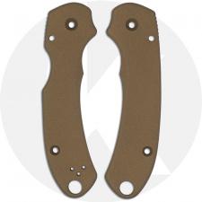 AWT Spyderco Para 3 Custom Aluminum Scales - SKINNY Agent Series - Clip Side Liner Delete - Cerakote - Burnt Bronze