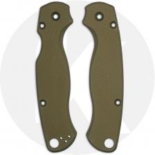 AWT Spyderco Para Military 2 Scales - Aggressive Agent Series - Clip Side Liner Delete - OD Green Anodized