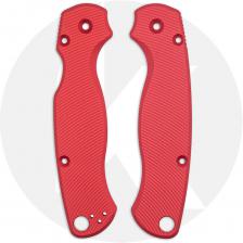 AWT Spyderco Para Military 2 Scales - Aggressive Agent - Clip Side Liner Delete - Weathered Red Anodized