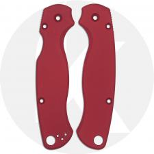 AWT Spyderco Para Military 2 Scales - Agent Series - Clip Side Liner Delete - Weathered Red Anodized