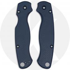 AWT Spyderco Para Military 2 Scales - Agent Series - Clip Side Liner Delete - Exclusive Midnight Blue Type III Hard Coat