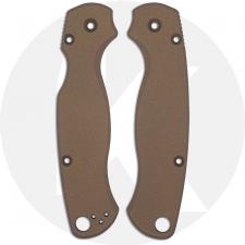 AWT Spyderco Para Military 2 Scales - Agent Series - Clip Side Liner Delete - Cerakote - Burnt Bronze