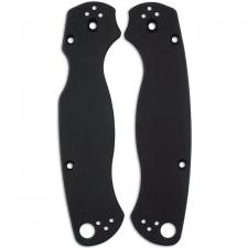 AWT Custom Aluminum Scales for Spyderco Para Military 2 Knife - Black - USA Made