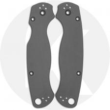 Applied Weapons Tech Custom Aluminum Scales for Spyderco Para Military 2 Knife - Sniper Grey - USA Made