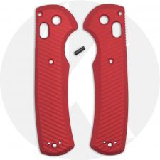 AWT Benchmade Redoubt Custom Aluminum Scales - Archon Series - Weathered Red Anodized - USA Made