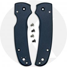 AWT Spyderco Shaman Scales - Agent Series - Clip Side Liner Delete - Exclusive Midnight Blue Type III Hard Coat