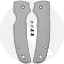 AWT Spyderco Shaman Scales - Agent Series - Clip Side Liner Delete - Sniper Grey Anodized