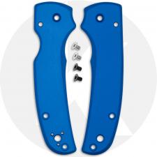 AWT Spyderco Shaman Scales - Agent Series - Clip Side Liner Delete - Cobalt Blue Anodized