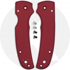 AWT Spyderco Shaman Scales - Agent Series - Clip Side Liner Delete - Weathered Red Anodized