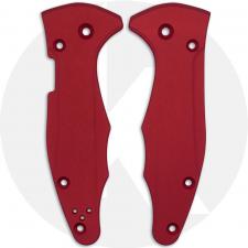 AWT Spyderco YoJimbo 2 Aluminum Scales - Agent Series - Clip Side Liner Delete - Weathered Red Anodized - USA Made