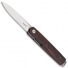 Boker LRF Cocobolo Knife 01BO080 - Kansei Matsuno EDC - Satin Drop Point - Cocobolo - Liner Lock Flipper Knife