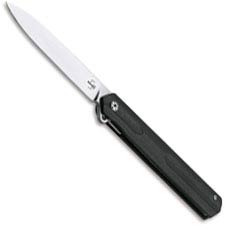 Boker Kyoto Knife 01BO241 - Hairline D2 Drop Point - Black G10 - Flipper Folder