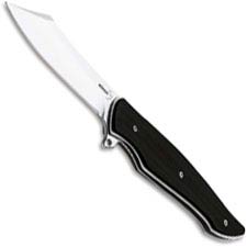 Boker Obscura Knife 01BO243 - Saracen Style Blade - Black G10 - Flipper Folder